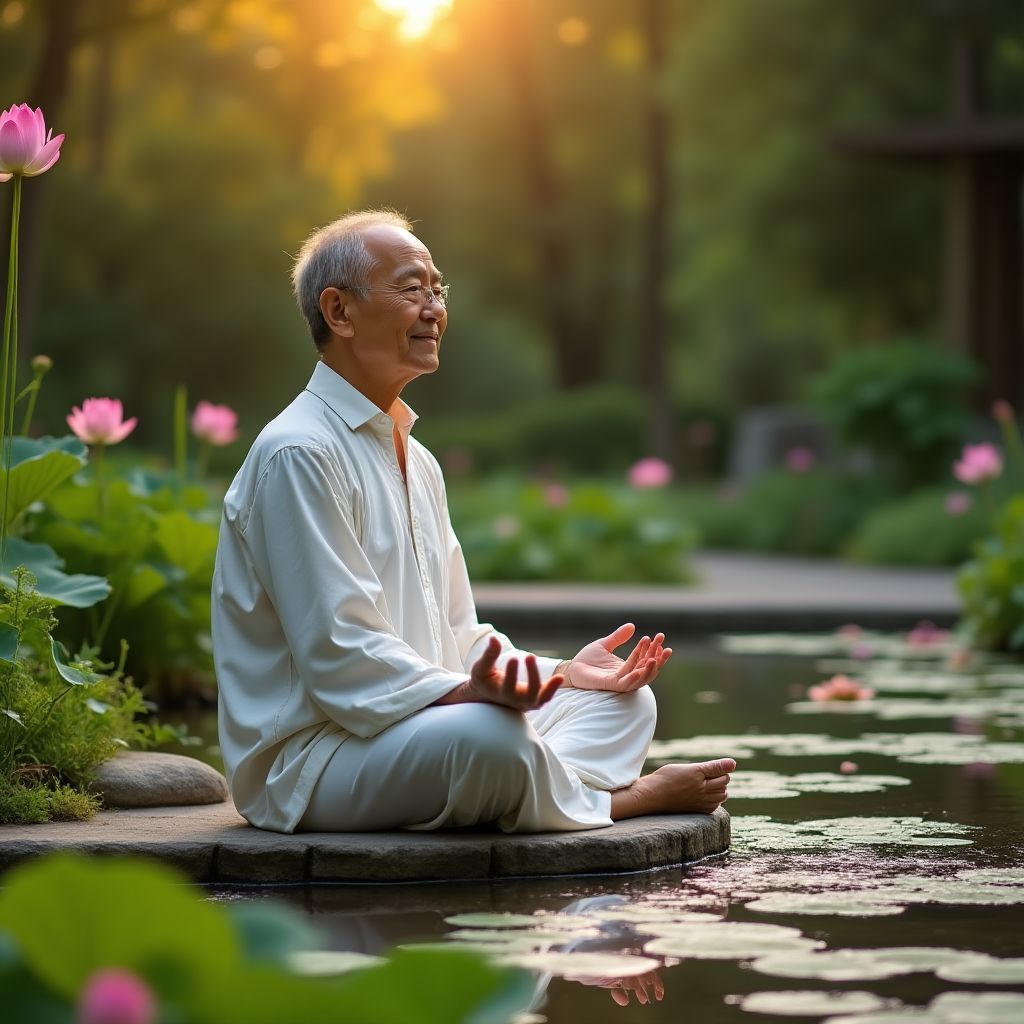Kurucumuz Ahmet Yılmaz meditasyon yaparken